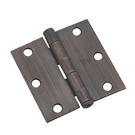 Richelieu 820ORBB Onward (2-Pack) 3-inch (76 mm) Full Mortise Butt Hinge for Interior Door, Square Corner, Oil-Rubbed Bronze Finish