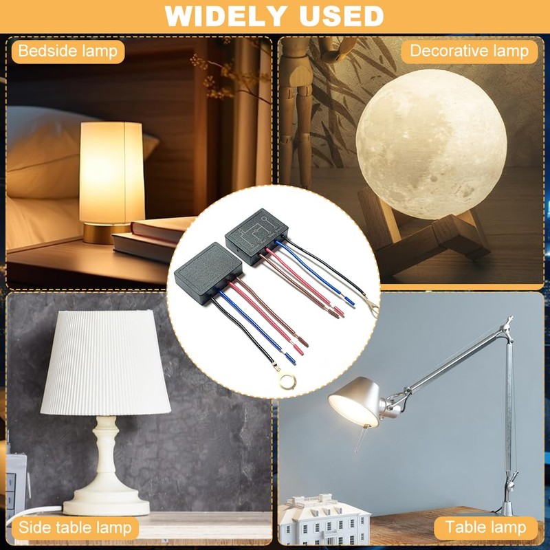 3-Way Touch Sensor Dimmer Switch, 2 Pack Desk Lamp Sensor