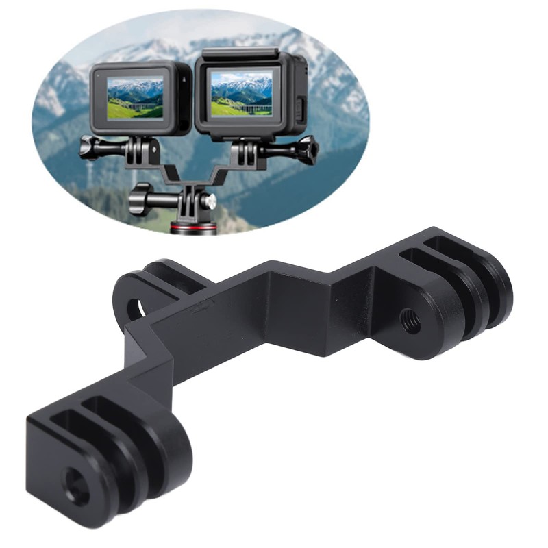 Aluminum Dual Twin Mount Adapter,Capture Front Back Angles, Mount Togther