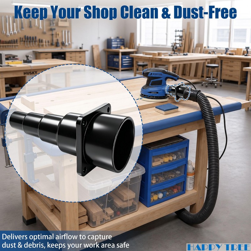 Universal Tool Adapter Attachment for Shop Vac Wet/Dry Vacuum Connects