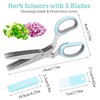 Lainballow Garlic Press & Herb Scissors Set, 6 Pcs Kitchen