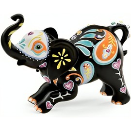 The Hamilton Collection Traditions of Strength Sugar Skull Elephant Figurine Limited Edition Collectible by Blake Jensen 4-inches