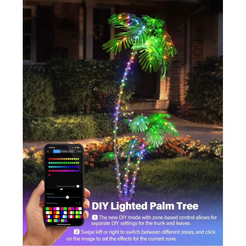 AvatarControls 3 Trunks Pre Lit 7FT 242 LED Smart Lighted