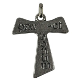 Eurofusioni Tau Cross Pax et Bonum Pendant Silver-Plated Metal Pack of 10