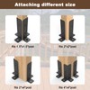 4 Pcs Adjustable Deck Post Anchor Brackets Kit - Fit