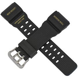 Casio 10525191 Genuine Factory Casio Replacement Black Rubber Watch Band fits GG-1000GB-1A