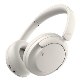 VOKALEN Hyper GO Wireless Over-Ear Noise Cancelling Headphones with Mic, Spatial Audio, 60H Playtime, Bluetooth Headset, Ultra-Lightweight for Travel, Work, Study (White)