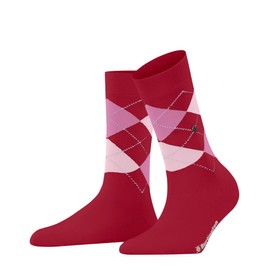 Burlington Women's Covent Garden W So Cotton Patterned 1 Pair Socks, Red Passion 8048, 3.5-7