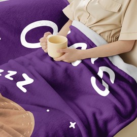 COZYCRIB Gifts for Grandma, Blanket, Grandma, Christmas, Birthday Gifts, Gifts for Expecting Grandmas, Gifts from Grandchildren, Mother's Gifts for Sofa, Bedding, Living Room, 150 x 130 cm