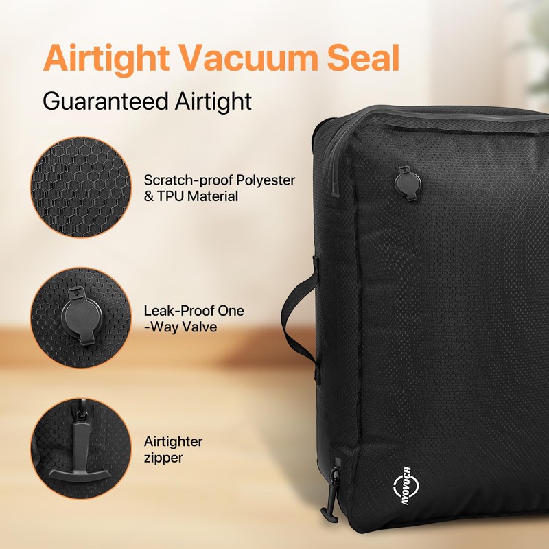 Ayovoch Vacuum Travel Bag for Luggage with Wireless Pump 35L,