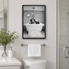 Framed Chimpanzee Bathroom Wall Art, Fun Black And White Monkey