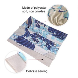 Shukqueen Tapestry, The Great Wave Wall Hanging Tapestry Dorm Decor (60" H x 80" W, Wave)