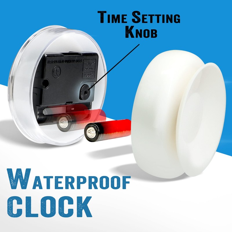 Betus Waterproof Bathroom Shower Clock with Large Suction Cup -