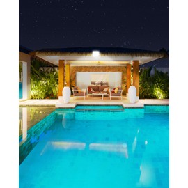 LED Flood Lights Outdoor, 2 Pack 100W Plug in Bright LED Work Light with 6ft Cord Plug, 12000LM Exterior Floodlight IP66 Waterproof 5000K Outdoor Flood Light for Stadium Garage Yard Lawn Garden