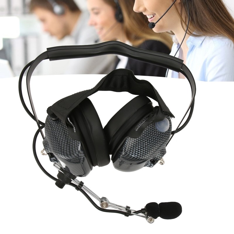 Aviation Headset Professional 5 Pin Connector K Head Noise Reduction