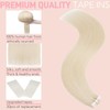 FUOTONBUTY Tape Extensions, Real Hair, Double Stitched, Tape-In Extensions, Real
