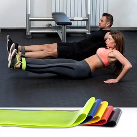 Bandas de Resistencia, Set de 5 Elástico Ejercicio Bandas para Entrenamiento de Fitness Corporal con Bolsa de Transporte para Hombres y Mujeres