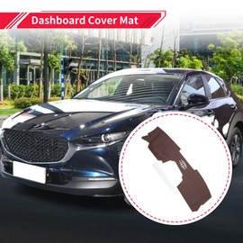 FUELHOOD Dashboard Cover Dash Cover Mat Carpet for Mazda CX30 2020-2023 Brown Faux Leather 1 Pc Anti-Slip Car Interior