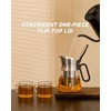 ZENS Design Glass Teapot with Infuser with 2 Cups, 23oz