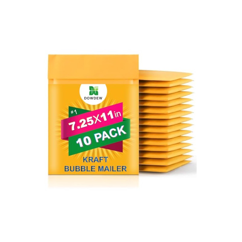 Bubble Mailer Envelope ([#1-7.25"x11"] - 10 Pack)