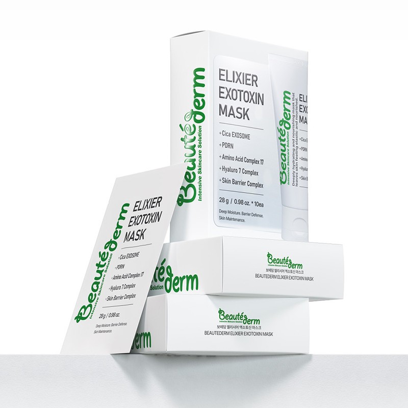 BEAUTEDERM PDRN Cica Exosome Panthenol Collagen Exotocin Hydrogel Elisir Mask