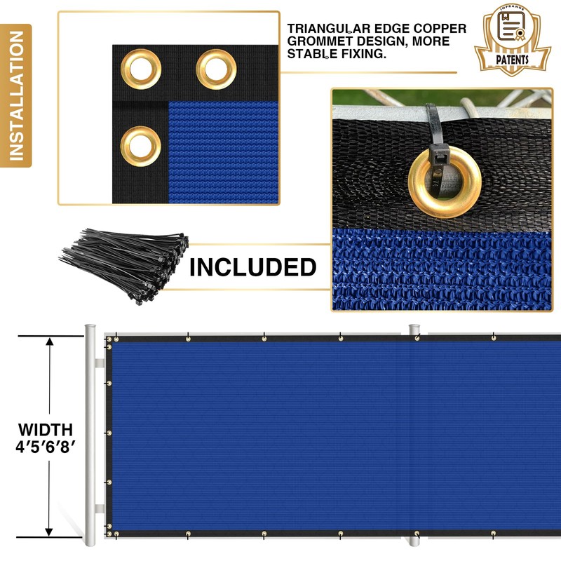 INFRANGE Privacy Fence Screen 5' x 20' Fencing Cover Heavy