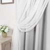 Best Home Fashion Pearl Beaded Lace Overlay Blackout Curtain Set,