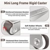 Mixizigoz Mini Low Profile Fixed Caster Wheels, Side Mount Caster