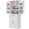 DWVO Kitchen Pantry Cabinet, 72'' Tall Freestanding Buffet Cupboard Kitchen