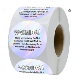 Freshiess Warning Label Stickers Freshiess Care Instruction Stickers 2 Inch Metallic Freshiess Scent Labels for Freshiess Car Business,DIY Crafts(Pack-300)