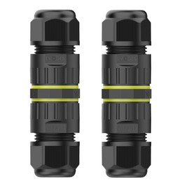 EVOGES IP68 Waterproof Outdoor Inline Cable Connector, 3 Pole, Ø5-12mm Cable Diameter, 0.5-2.5mm² Conductor, UKCA, UL, CE, TUV, RoHS Certified (2)