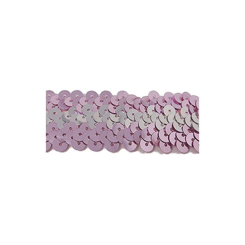 キラリ手芸部 No.1700スパンコールブレード収縮性タイプ_ピンク色_幅3.0cm×長さ2ｍ巻き シークイン sequin