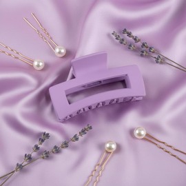 2Pcs Purple Hair Claw Clips for Women, Large Retro Hollow Design,One Size Hair Clips for Styling Accessories Girls