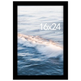 Fisnish 16x24 Picture Frame, Classic Black 16 x 24 Poster Frame for Horizontal or Vertical Wall Mounting, 1 Pack