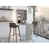 TREATLIFE HOME Foldable Table with Base and Shelves, Space-Saving Design,