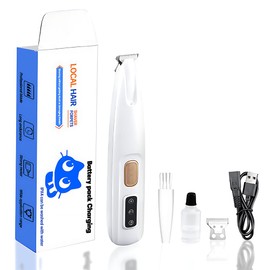 Dog Cat Clippers for Grooming - IPX4 Waterproof, Low Noise, Rechargeable Cordless Pet Clippers with Ceramic Blade & LED Light - Fur Trimmer Kit for Dogs Cats Paws Eyes Ears Face