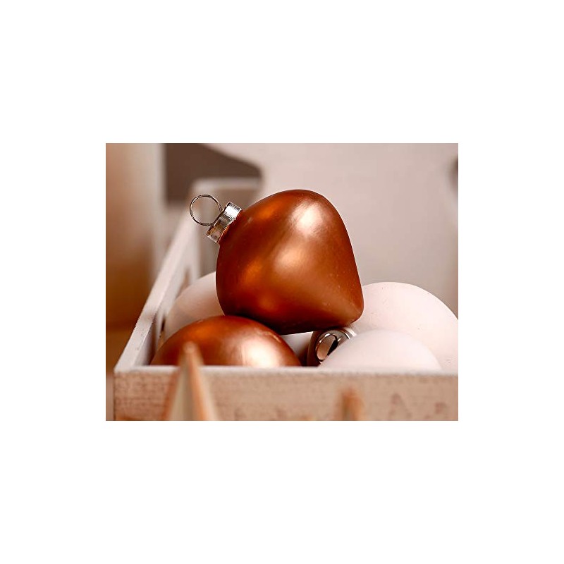 Crafty Capers 12 Ceramic 6cm Oval/Egg Bauble Ornaments to Decorate