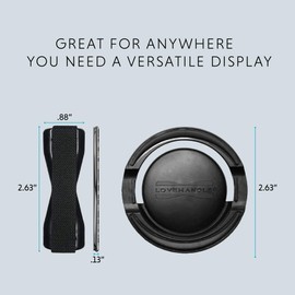 LOVEHANDLE Cell Phone Holder and Grip 360 Mount and Grip - Car Mount for Smartphones and Mini Tablets with 360 Rotation Technology - Combo Pack (Black Grip and Mount)