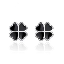 Bellitia Jewelry Clover Stud Earrings for Women, Earrings 925 Sterling Silver Rhodium-Plated / Rose Gold Plated Women's Hypoallergenic Earrings Women's Earrings Gift for Women, Boyfriend, Mother,
