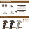 KAMANINA 1 Inch Curtain Rod 32 to 58 Inches (2.6-4.8ft),