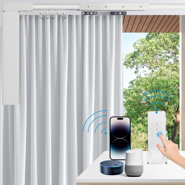 LAKAGA 126'' Motorized Curtain Tracks WiFi App Control Smart Home