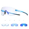 KAPVOE Photochromic Frameless Cycling Glasses for Men Women Running Sport