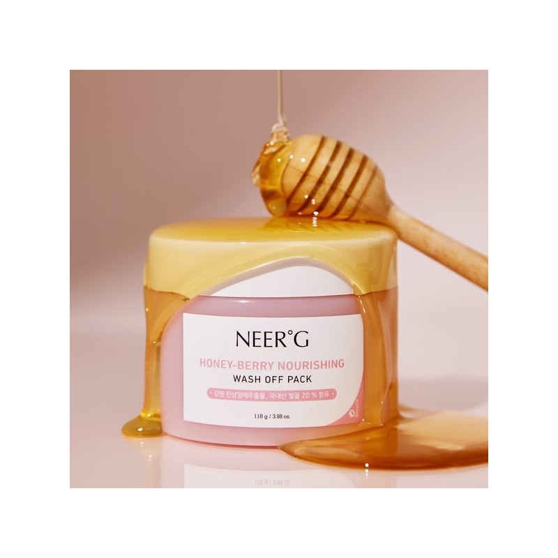 Niulji 니얼지(NEERG) 허니베리 너리싱 워시오프팩 110g 피부보습 영양팩 NEERG Honey