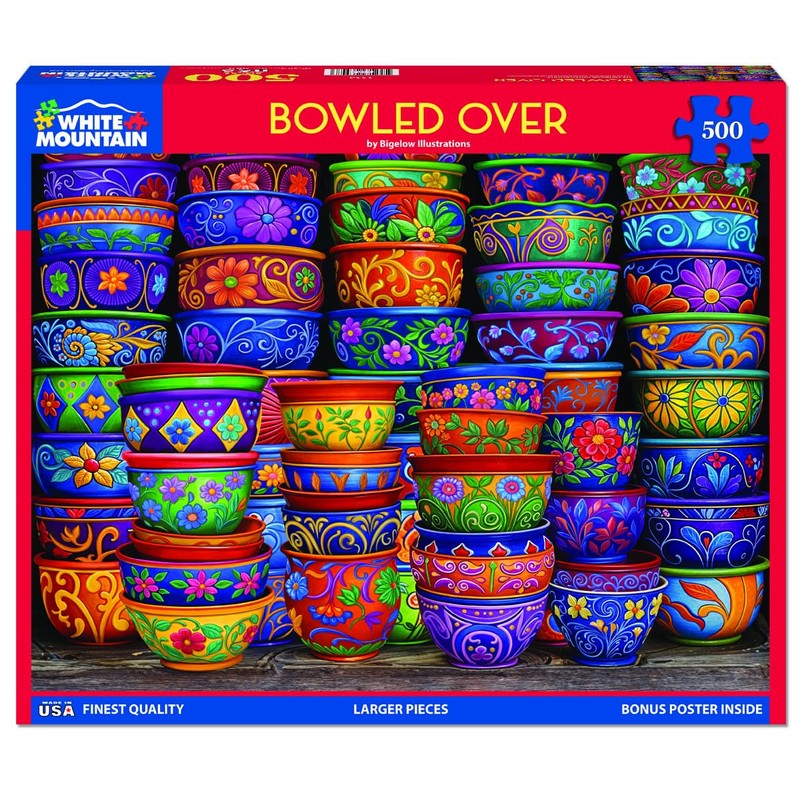 White Mountain Bowled Over Art Puzzles for Adults 500 Pieces