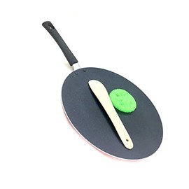 Non-Stick Roti Pan Chapati Pan Chapati Tawa Concave Aluminum Tava Griddle Crepe Pan Frying Skillet Pan for Omelette Dosa Paratha Roti Chapati Concave Griddle Tava (285 MM)