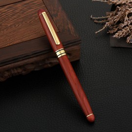 Borges Luxury Rosewood Ballpoint Pen Writing Set - Elegant Fancy Nice Gift Pen Set for Signature Executive Business Office Supplies - Gift Boxed with Extra Refills (Black