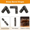sourcing map 20Pcs Invisible Barrel Hinges, 5x25mm Brass Concealed Hinge,
