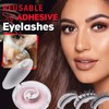 Bluemega 2 Pairs Fake Eyelashes Pestañas Autoadhesivas, Pestañas Adhesivas Reutilizables,