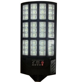 4 Pack Solar Street Lights, Outdoor Flood Light with 2 Motion Sensors, Dusk to Dawn, IP66 Waterproof Solar Powered Parking Lot Light with Remote Control, 6500k Dimmable Security Lamp for Outside