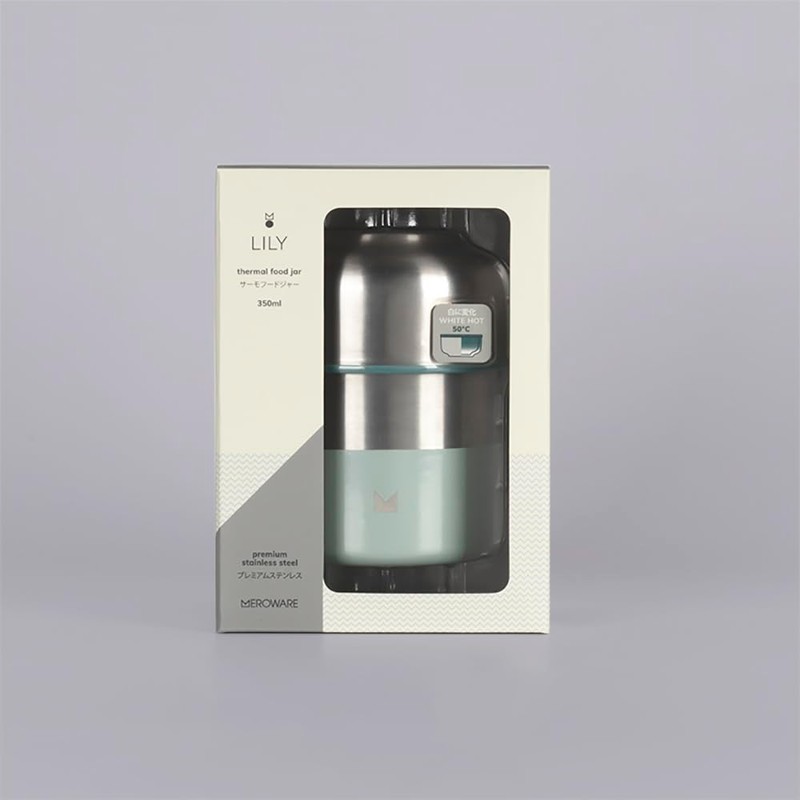 Meroware LILY Thermo Food Jar (Olive/Mint) 11.8 fl oz (350